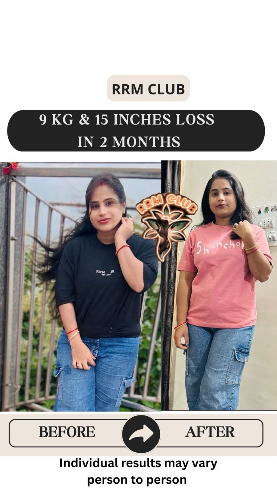 Transformation before and after